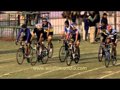 Bicycle race at Kila Raipur Sports Festival, India