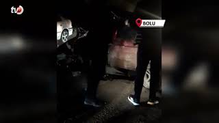 Abant Yolunda Feci Kaza 1’i Ağır 6 Yaralı