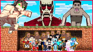 300 DAYS TRAPPED BY TITAN EREN EPISODE 3! THE KING OF TITAN WIBU APPEARS AND DESTROYS THE VILLAGE