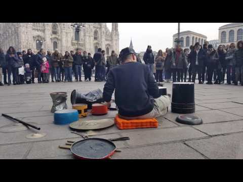 DAMAT - Street Techno - Milano @ 28 - 01 - 2017 #damatdrummer