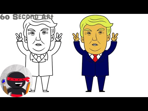 How to Draw Funny Donald Trump | Donald Trump
