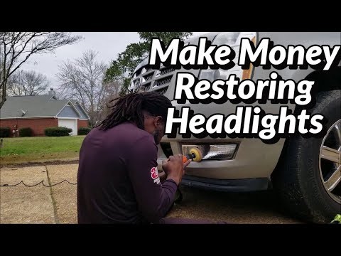 Mobile Auto Detail: Make Money Restoring Headlights (Cadillac & Honda)