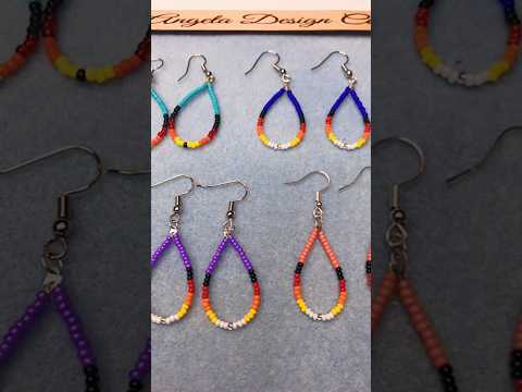 Simple Beaded Earrings Tutorial (Pt. 1) #beadwork #tutorial #beadingtutorials