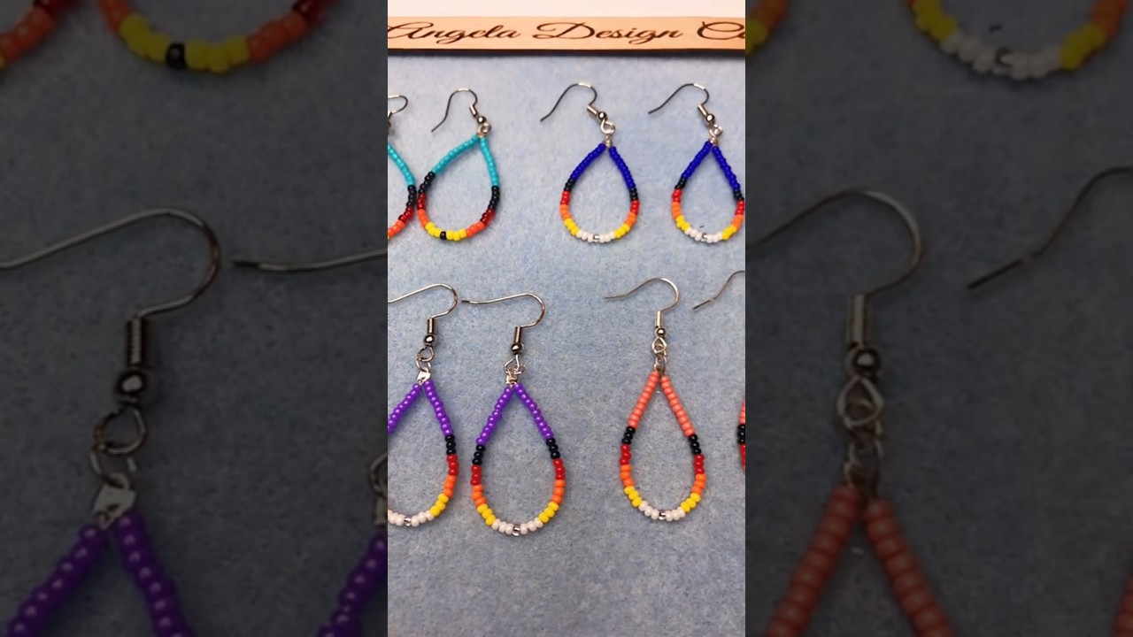 Simple Beaded Earrings Tutorial (Pt. 1) #beadwork #tutorial #beadingtutorials