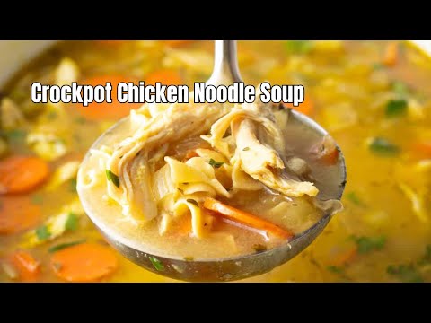 Crockpot Chicken Noodle Soup Recipe | Cozy Slow Cooker Comfort Food