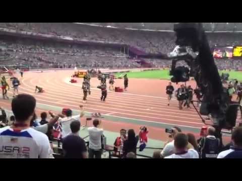 Mo Farah Wins the Mens 5000M at the London 2012 Olympics Last Lap