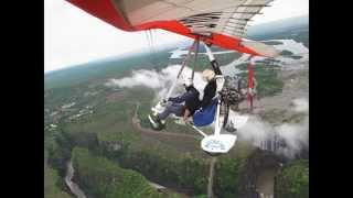 "Flying" over Victoria Falls in a Microlight