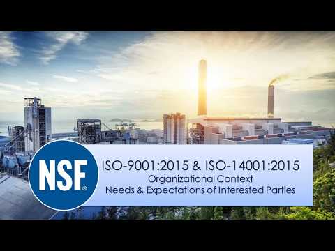 NSF-ISR ISO 9001 & 14001 Webinar: Understanding Context of Organization and Interested Parties