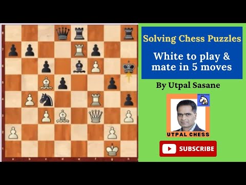 White to play & mate in 5 moves for Beginners (Puzzle #126)