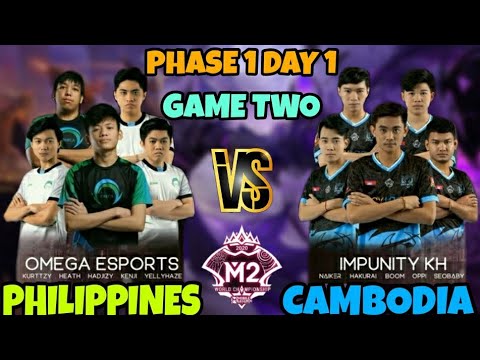 Impunity Kh vs Omega Esports [GAME 2] 🔴M2 GROUP STAGE PHASE 1 DAY 1 | ~MLBB World Championship 2020