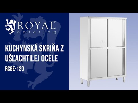 Video - Kuchynská skriňa z ušľachtilej ocele - 120 cm