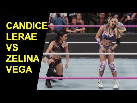 WWE 2K19 Candice Lerae vs Zelina Vega