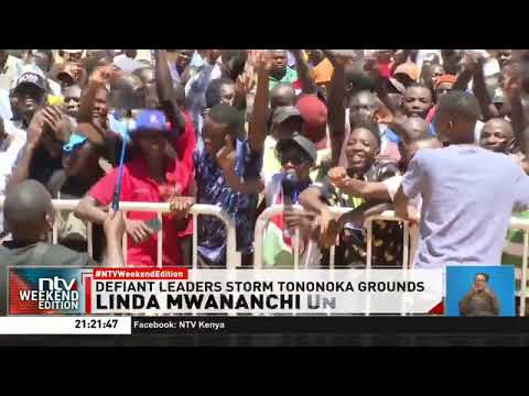 Leaders from Linda Mwananchi brigade storm Mombasa in a show of might, hint at forming a new party