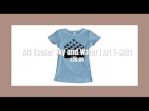 MC Escher Sky and Water I Art T-Shirt now available at MY Online Bargains