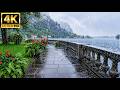 Heavy Rain In Gmunden Austria Walking Tour Most Beautiful Traunsee Lakeside Town Ambience ️ 4K ASM