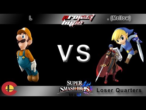 Singles - L (Luigi) vs . (Mellow) (Marth, Toon Link) - LQF