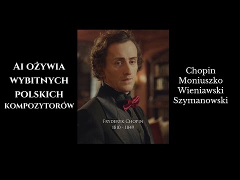 Ai ożywia polskich słynnych kompozytorów: CHOPIN, MONIUSZKO, WIENIAWSKI #ai #chopin #moniuszko
