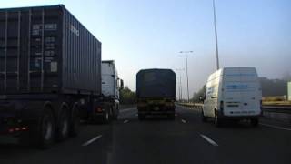 preview picture of video 'Driving On The M5 From J7 (Worcester) To J8 (Strensham), England 19th August 2011'