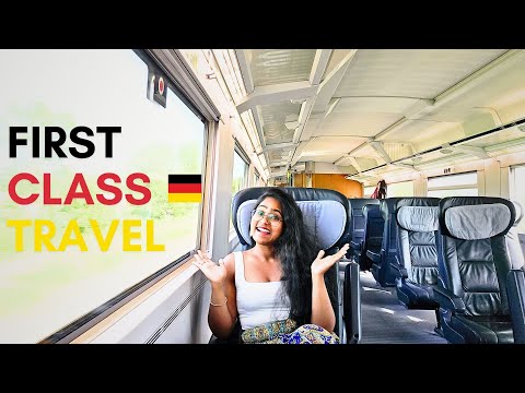 Traveling in 1ST CLASS on the GERMAN ICE LUXURY TRAIN | Deutsche Bahn  #travelvlog #travelingermany
