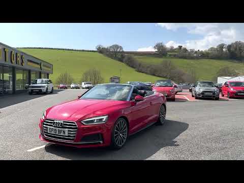 2019 AUDI A5 CABRIOLET 2.0 TFSI S-LINE Petrol in Tango Red for sale Castle Motors