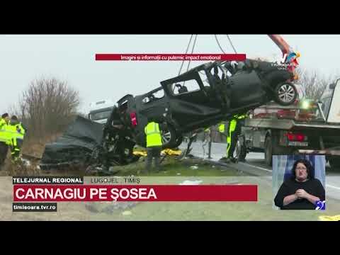 Accidentul cumplit pe DN 6, in zona localitatii Lugojel cu șapte morți  #StiriRegionale @TVRTM