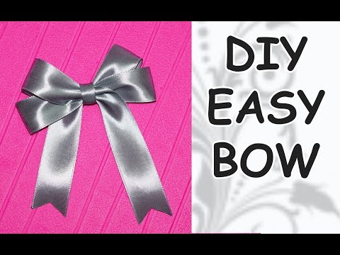 , title : 'DIY easy / DIY cfrafts / DIY Ribbon BOW / How to make a bow out of ribbon / DIY beauty and easy'