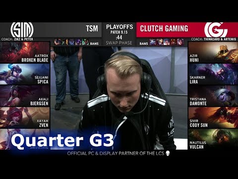 TSM vs CG - Game 3 | Quarter Finals S9 LCS Summer 2019 | TSM vs Clutch Gaming G3