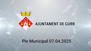 Ple municipal del 07.04.2025