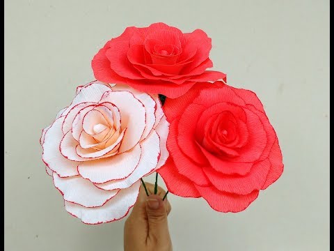 How to make Paper Flowers Begonia Tuberous (flower # 163)