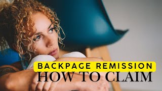 Backpage remission: How to apply in 2026. Everything you need to know!