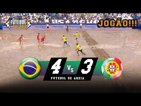 VIRADA SENSACIONAL DO BRASIL NOS ÚLTIMOS SEGUNDOS! Brasil 4 x 3 Portugal   Futebol de Areia. Gratzzz