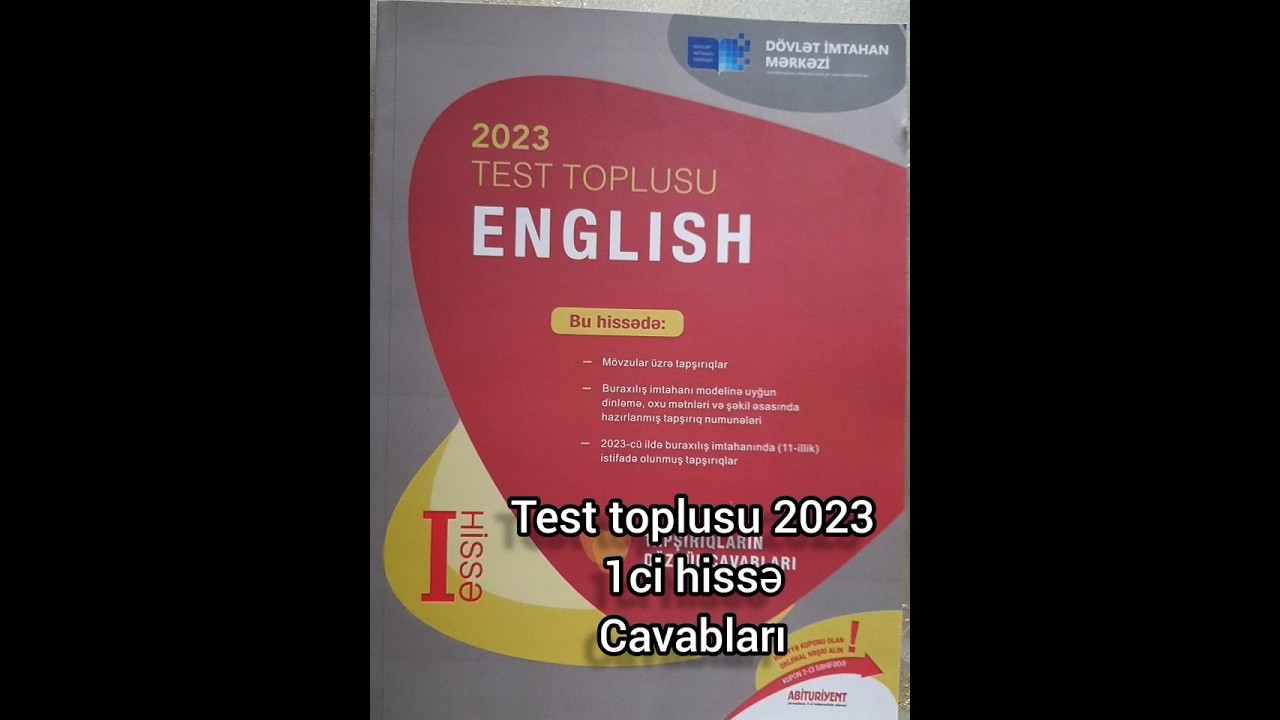 İngilis dili test toplusu 2023 1ci hissə cavabları