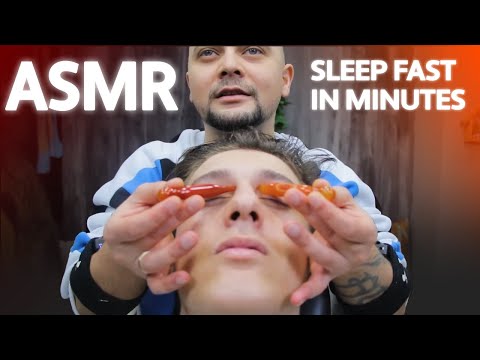 SLEEP ASMR MASSAGE | Sensational ASMR RED PEN Tool Massage In Real Barber Shop