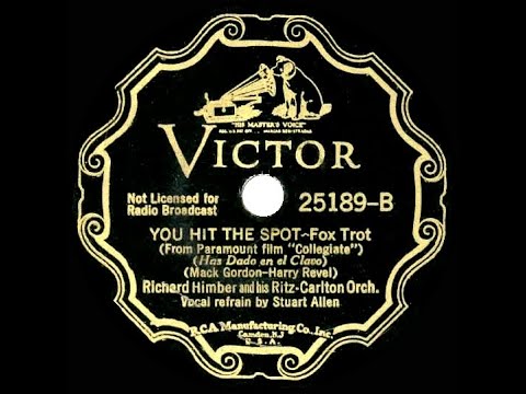 1936 HITS ARCHIVE: You Hit The Spot - Richard Himber (Stuart Allen, vocal)