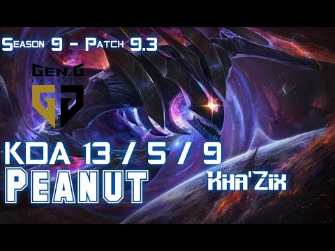 Gen Peanut KHA'ZIX vs LEE SIN Jungle - Patch 9.3 KR Ranked