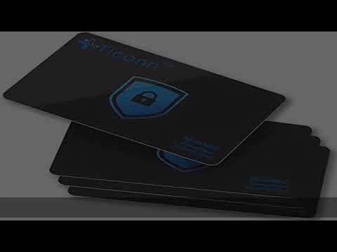 TICONN RFID Blocking Cards - 4 Pack, Premium Contactless NFC Debit Credit Card Passport Protector B
