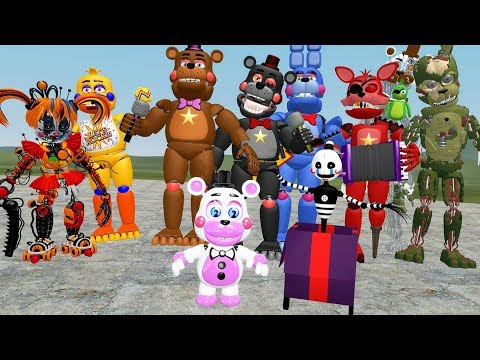*NEW* ALL THE FNAF 6 ANIMATRONICS PILL PACK MOD! (FNAF Mods RedHatter)