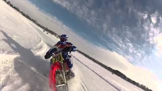 preview picture of video 'Motorcycle Ice Racing - Wicked Hole Shot - 2014 Steel Shoe Fund 3 Hour Race - Campbellsport, WI'