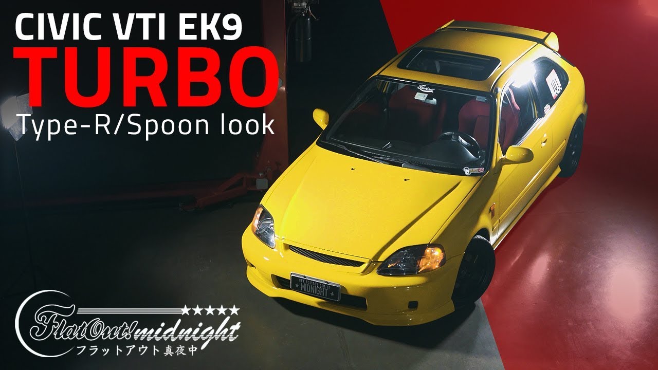 CIVIC EK B16 TURBO: +de 300 CV NAS RODAS E LOOK 100% TYPE-R/SPOON  | FlatOut Midnight