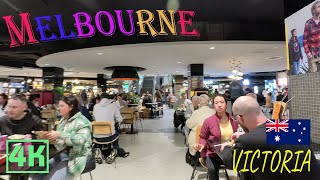 Melbourne Cityscape | Walking Adventure 4K | 2024 Winter DFO