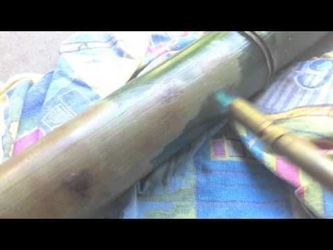 Heat curing bamboo with propane torch