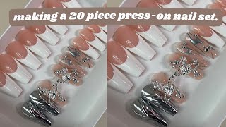 20 PIECE PRESS ON NAILS TUTORIAL | PRESS ON NAIL BUSINESS .
