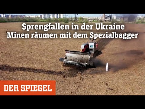 Sprengfallen in der Ukraine: Minen räumen mit dem Spezialbagger | DER SPIEGEL