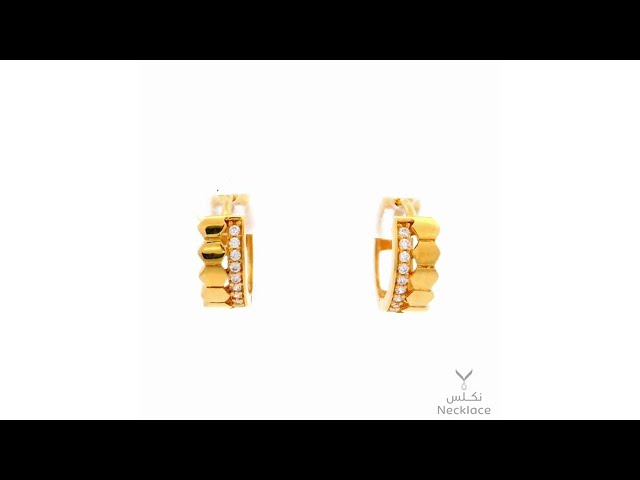 حلق ذهب عيار 18 الدائري (ER.5076)