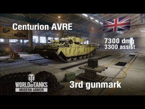 World of Tanks PS4/XBOX | Centurion AVRE | 3rd gunmark | over 10k combined dmg