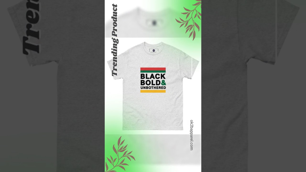 Black Bold & Unbothered Unisex Classic Tee