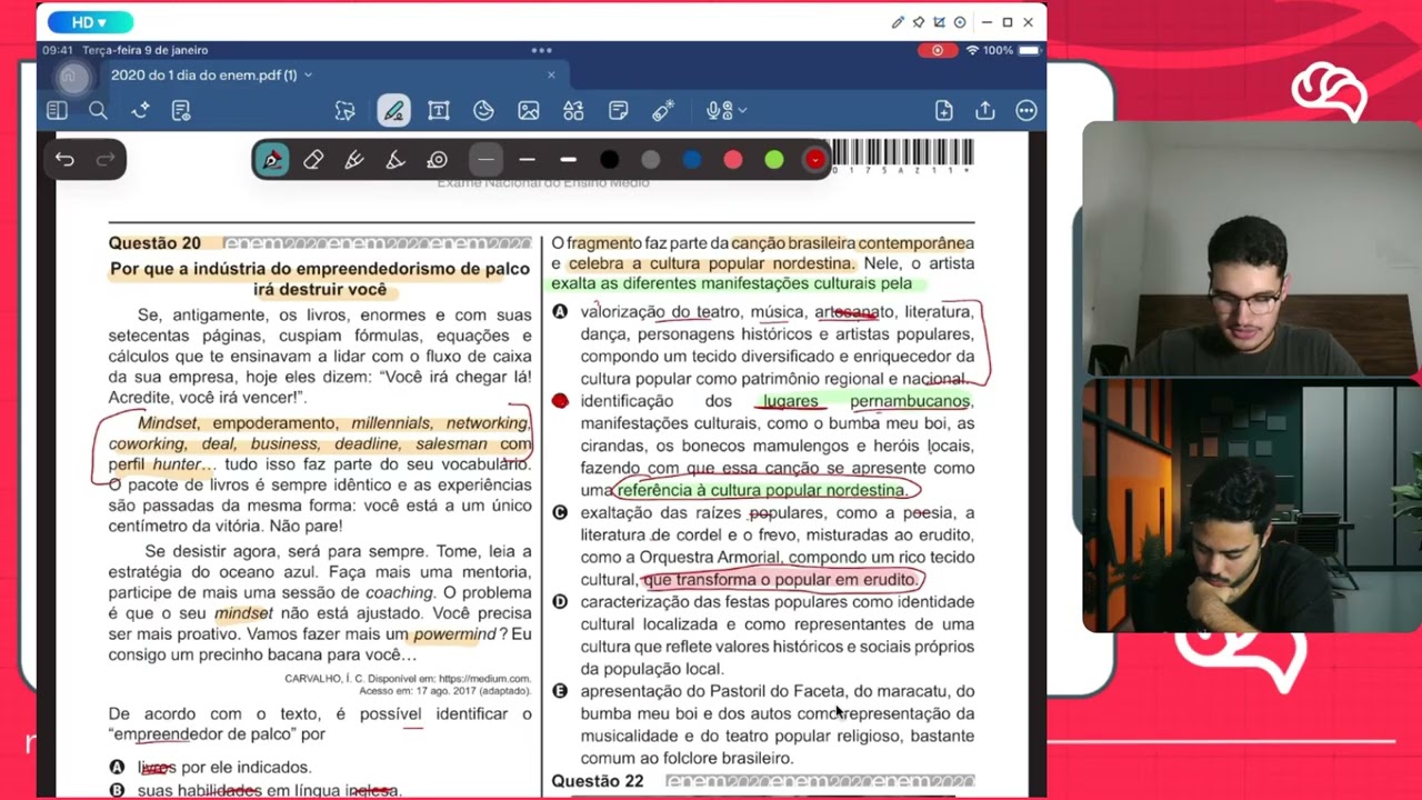 Resolução em Vídeo — Questão 21 ENEM 2020