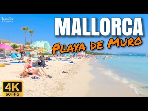 🇪🇸WALKING TOUR PLAYA DE MURO BEACH- MALLORCA (MAJORCA) BALEARIC ISLANDS - July 19, 2022