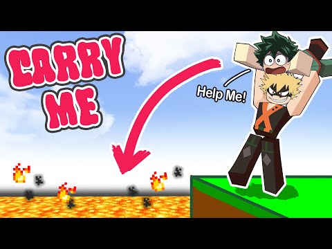 Roblox CARRY ME With Bakugo And Deku 【FUNNY MOMENTS】