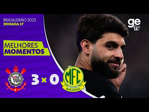 Gols e lances de Corinthians x Mirassol